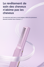 Peigne Lisseur Sans Fil Rechargeable USB 2 en 1