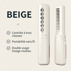 Peigne Lisseur Sans Fil Rechargeable USB 2 en 1