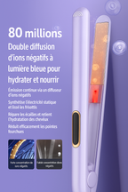 Fer à Lisser & Boucler 2-en-1 Ionique – Chauffage ultra Rapide, Revêtement Céramique