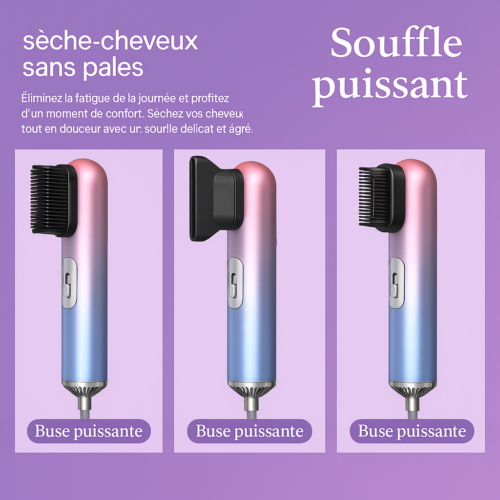 Sèche cheveux 3-en-1 Professionnel Style & Brillance